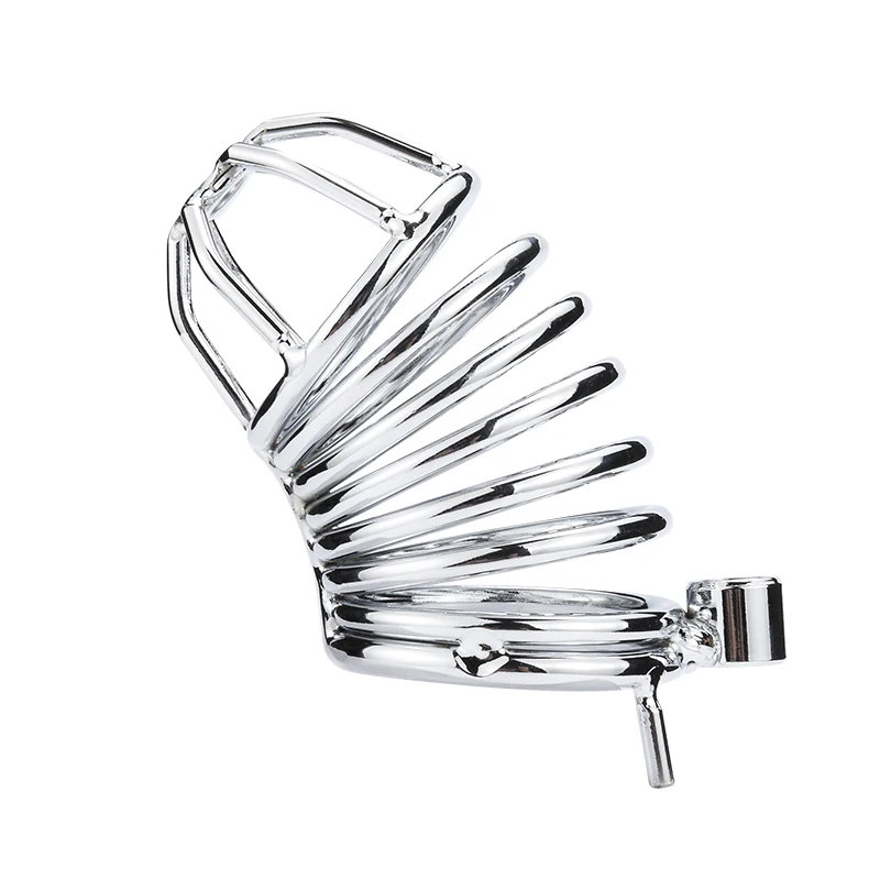Adult Urethral Catheter Control Locking Dildo Male Chastity Device Stainless Steel Abstinence Metal Cage Massager