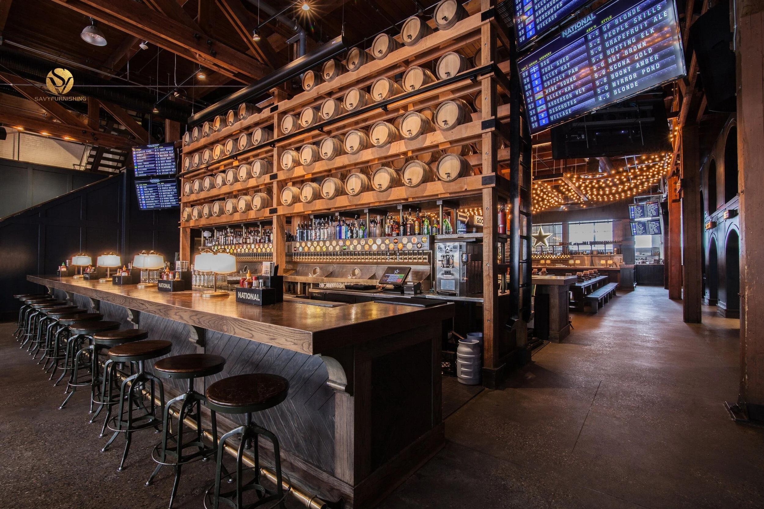 Industrial Pub Bar Counter Builder Rustic Bar Restaurant Counter Concept Commercial Bar Furniture Factory Outlet