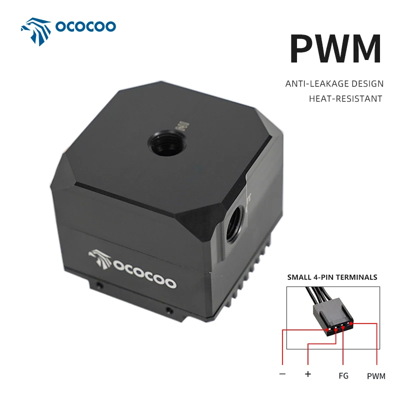 OCOCOO High flow Computer cooling system 12V support PWM Computer DC electric water pump