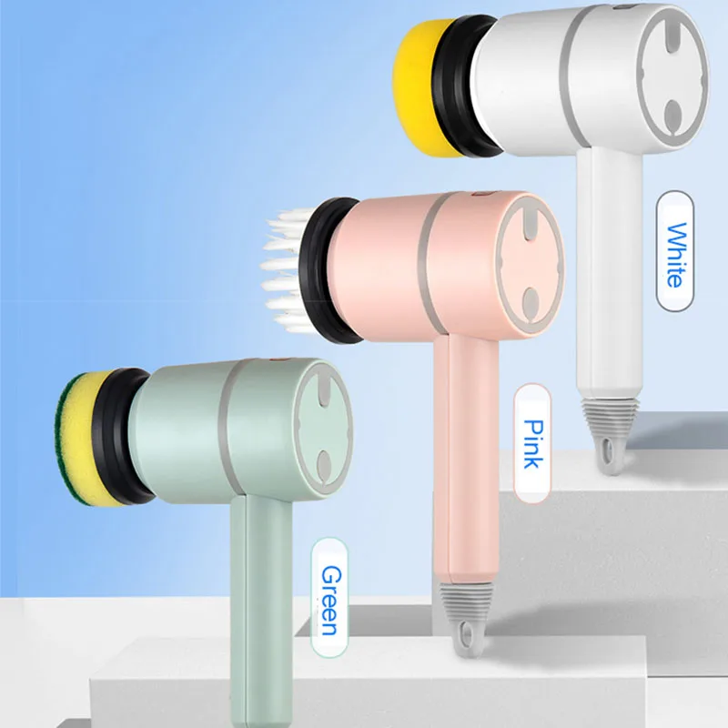 New Multi Electric Cleaning Brush Household Cleaning Tool Handheld Kitchen Cleaning Brush Wireless And Convenient Bowl Cleaner