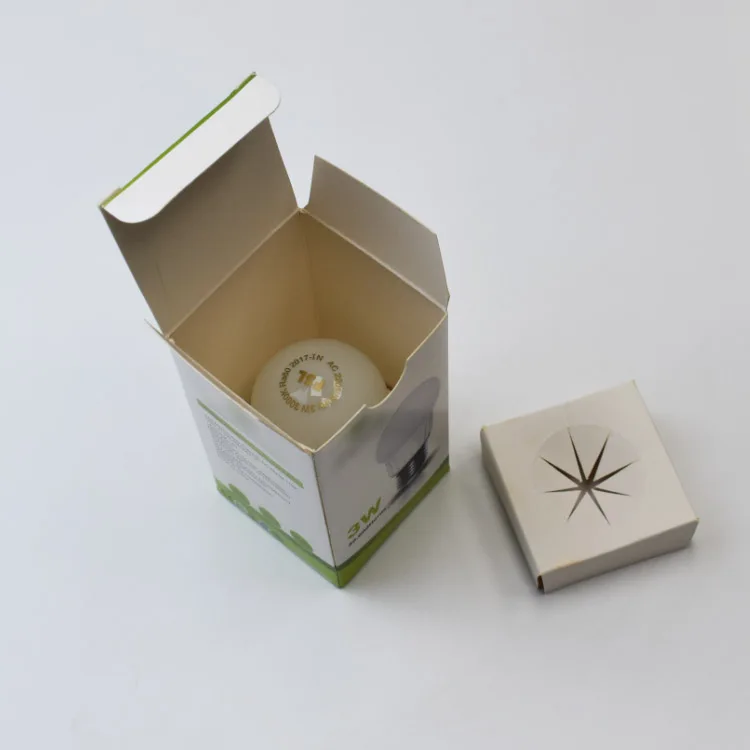 Custom Printing Paper With Tray Buckle Bottom Box Type Light Bulb Box Led Bulb Packaging Box
