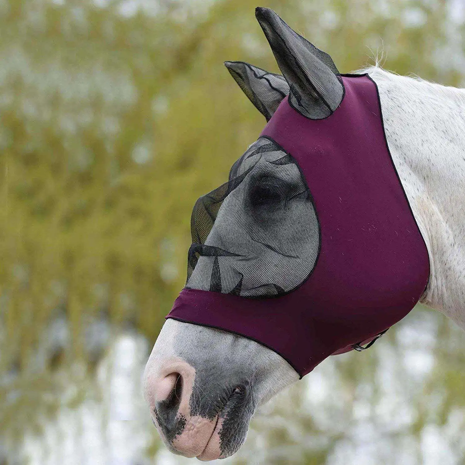 Fly Horse Mask Anti-Mosquito Breathable Mesh Horse Riding Professional Safe Horse Wear Decoration Equestrian Supplies