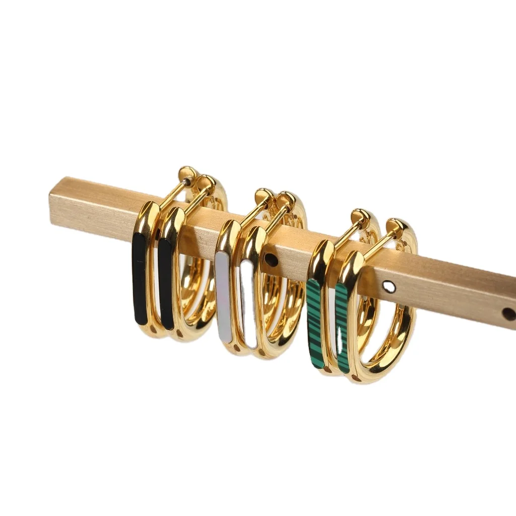 Jewelry Earrings 2024 Fashion Wholesale 18K Gold Plated U Shape Earrings  Stainless Steel Women Accessories