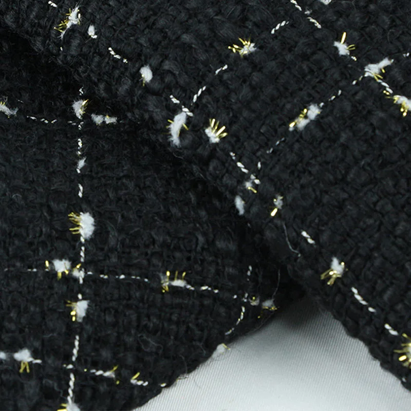 harvest polyester cotton rayin spandex stretch boucle fabric tweed jacquard fabric for garment