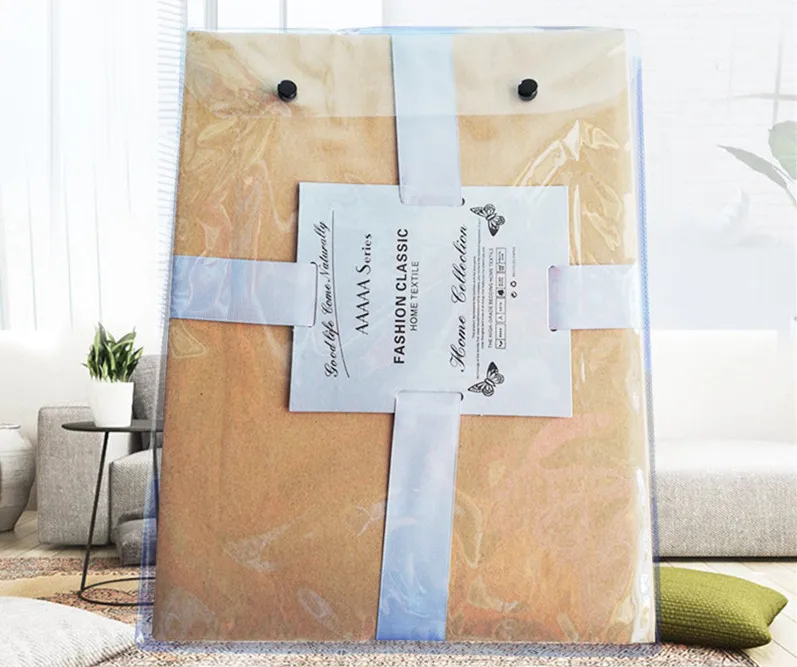 Wholesale Stock  Queen Bedsheet Plastic Zipper Clear PVC Packing Bag  New Version