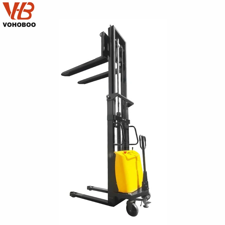 lifting semi electric stackers pallet stacker 1.5ton electric stacking truck forklift