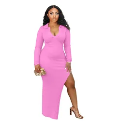 Women Bodycon Dress Plus Size Clothing Sexy Long Sleeve Elegant Winter Knitted Dresses Clothing