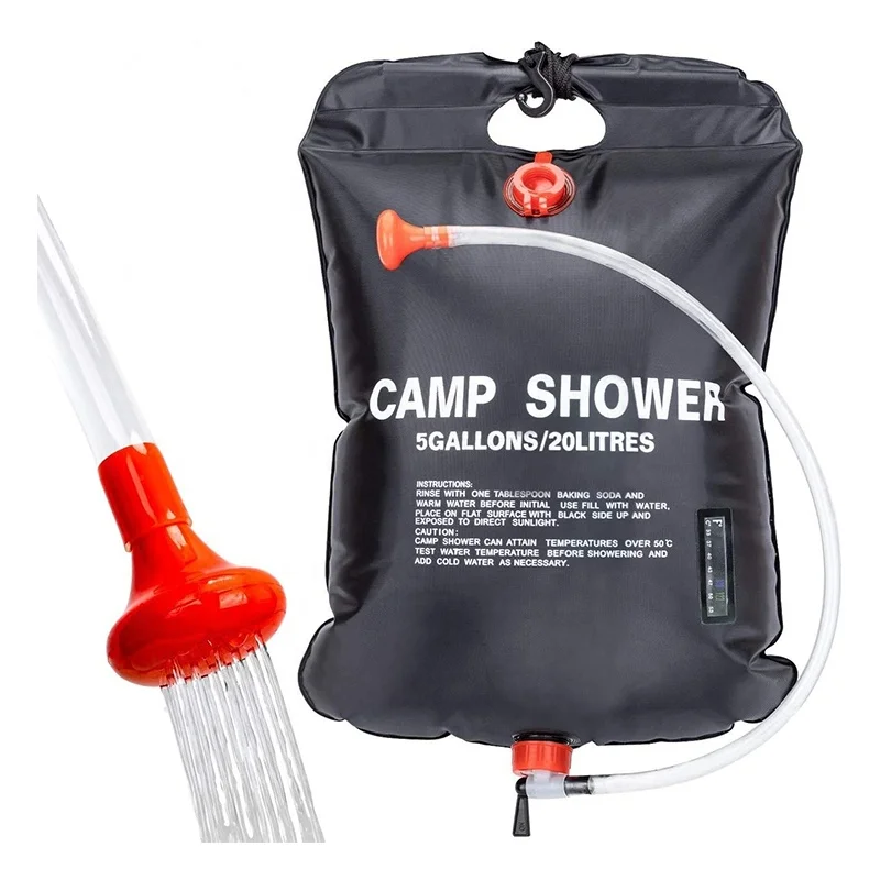 Portable PVC Travel Hiking Water Shower Bag Lightweight Outdoor 20L 40L Camping Bath Solar Heating Shower Bag