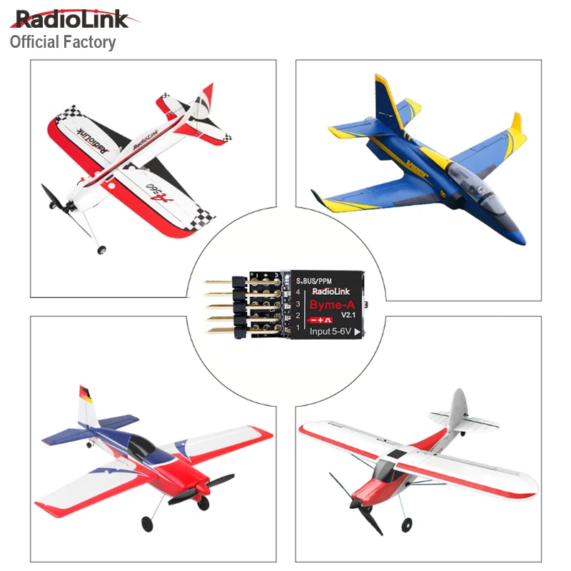 Radiolink Byme-A RC Flight Controller Airplane Stabilizer with Gyro 5 Flight Modes 4 Channels for 3D Fixed-Wing Aircraft