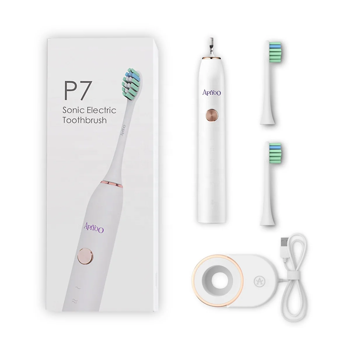 China Manufacture  Professional Pink Light Weight Smart Sonic Vibration Electric Toothbrush With 5 Modes