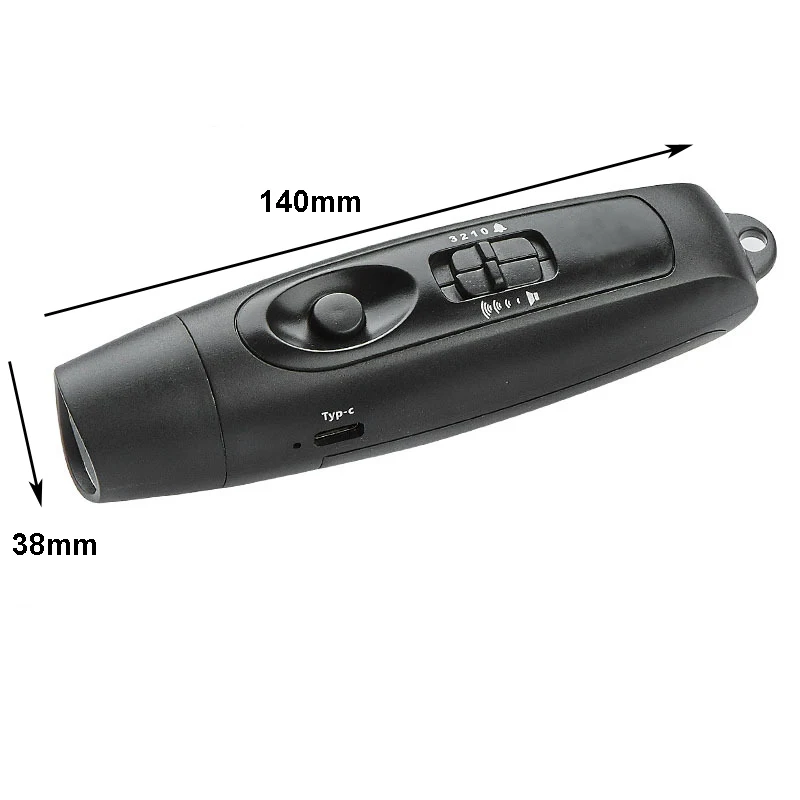 Three voice USB rechargeable electronic whistle sports referee coaches whistle Pet pigeon training electronic whistle with light