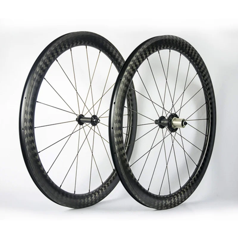 2020 New T800 Carbon Wheelset 50mm tubular Surface Center Lock Road Bike Clincher 12k twill Carbon Bicycle Wheels of factory