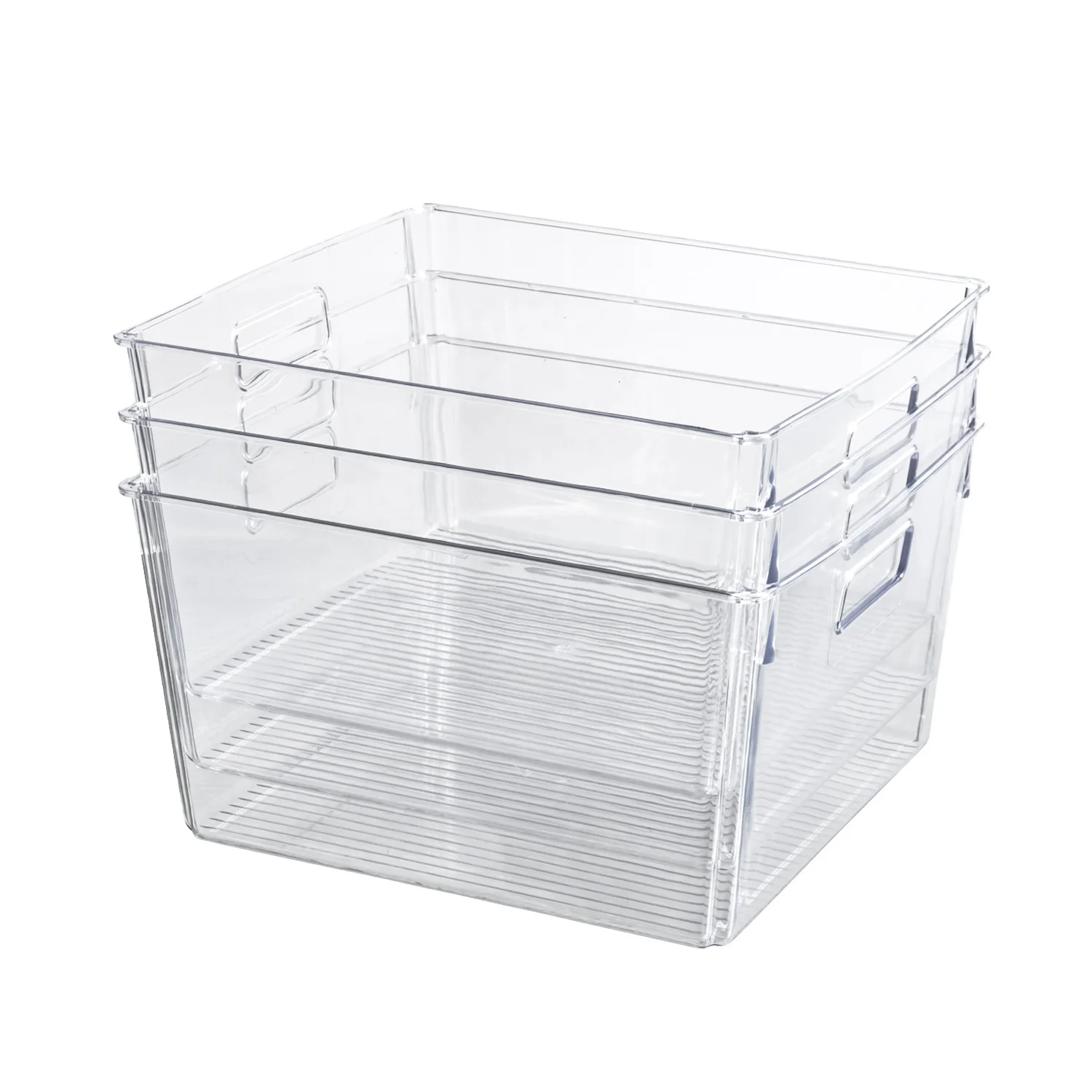 Food Fridge Storage Box Plastic Food Grade Containers Pinmoo Design Small Square Refrigerator Plastic Set OEM Customized Europe