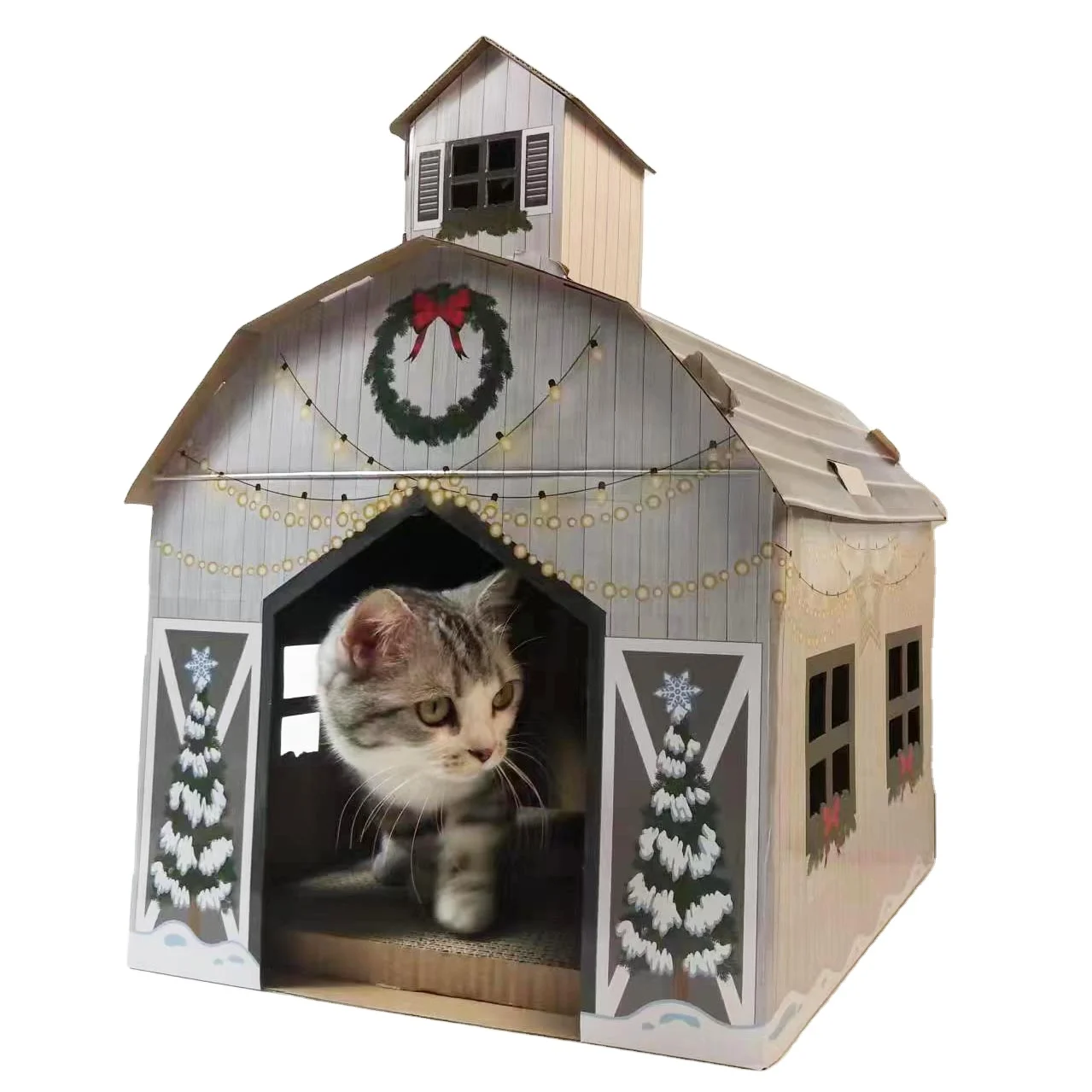 cave  big condo luxury   cardboard  cages indoor  cat house