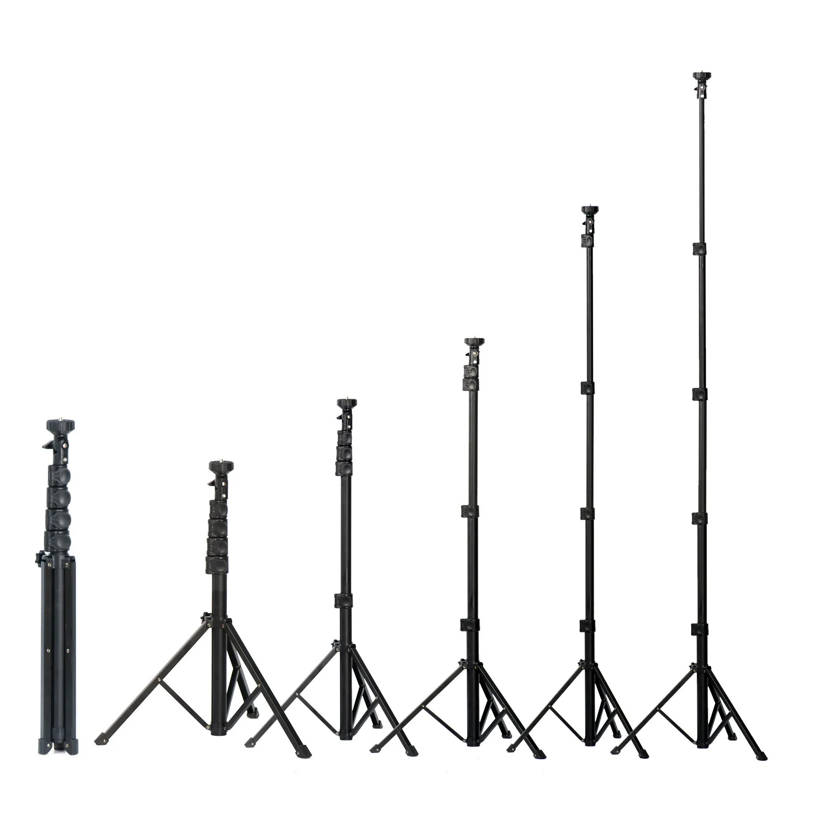 new foldable aluminum  camera tripod stand phone holder with light