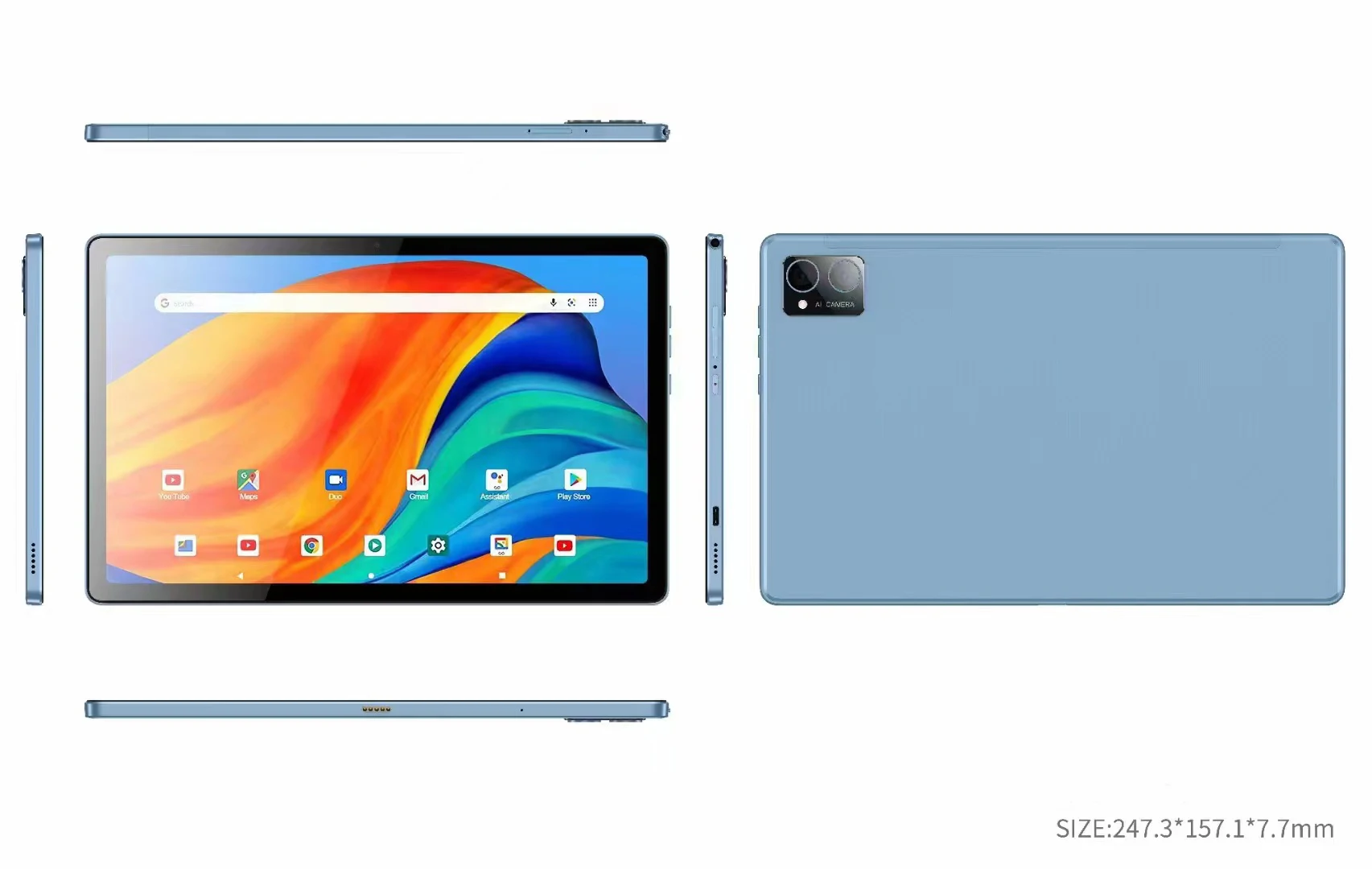 6GB RAM 256GB SSD high speed 10.4' learning tablet android 2K Full HD Gaming 5G WIFI Dual sim card PC