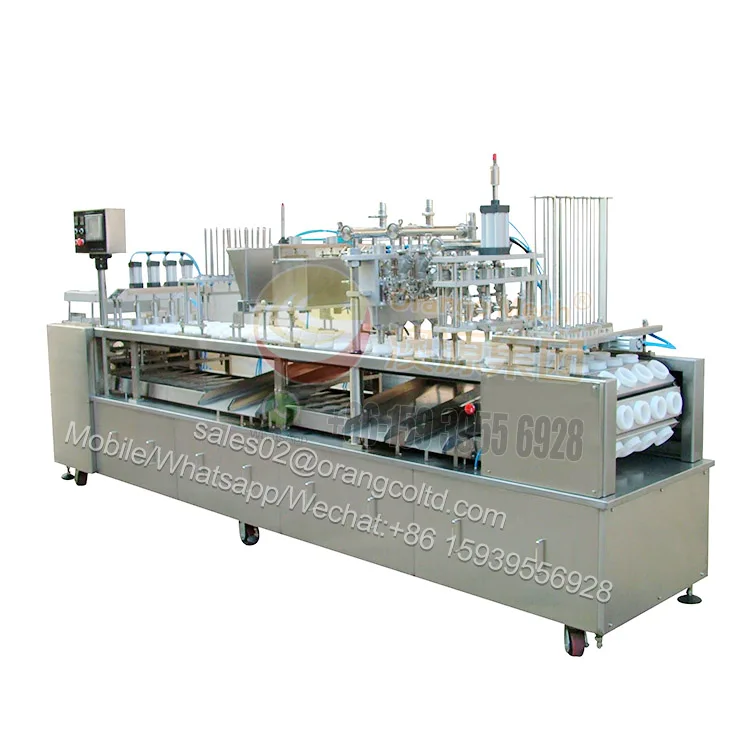 Automatic Yogurt Packaging Machine Fill Cup Shape Cup Ice Cream Filling Sealing Machine Curd Cup Filling and Sealing Machines