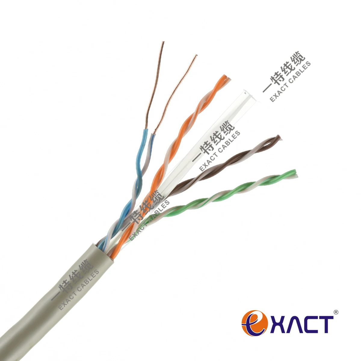 Exact Cables Outdoor Indoor Shielded UTP Cat 6 Cable  23 AWG Cat6a Cat 6 Cat6e SFTP Ethernet lan Cable for Internet