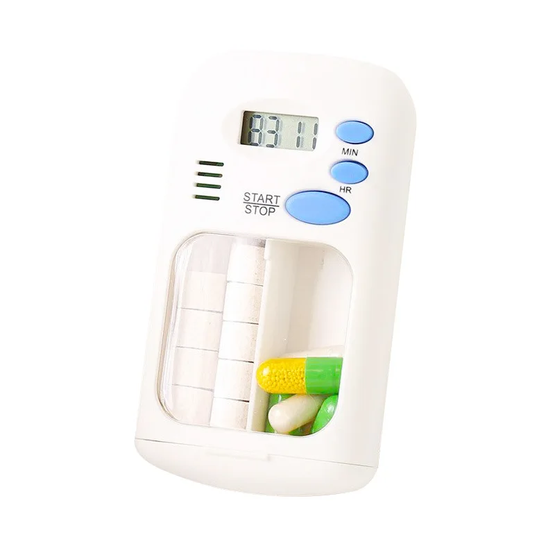 Portable Pill Box Medicine Box Electronic Intelligent Timing Pill Box with Medicine Reminder
