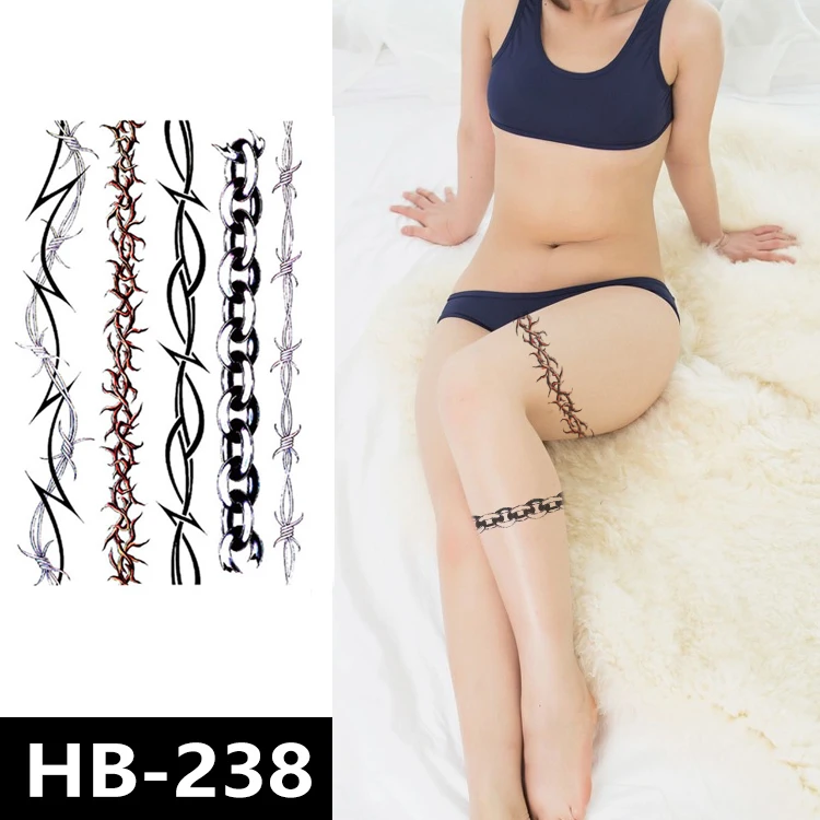 Factory wholesale Women Men Fashion Sexy Temporary Tattoos Large Black Water Transfer Anime Tattoo Stickers