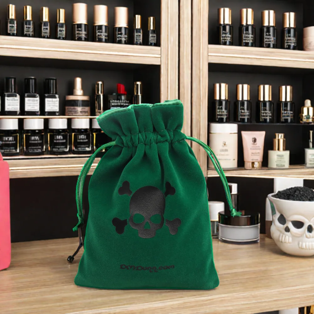 Custom Logo Recyclable Luxury Velvet Drawstring Bags High-End Packaging for Cosmetics Personalizable