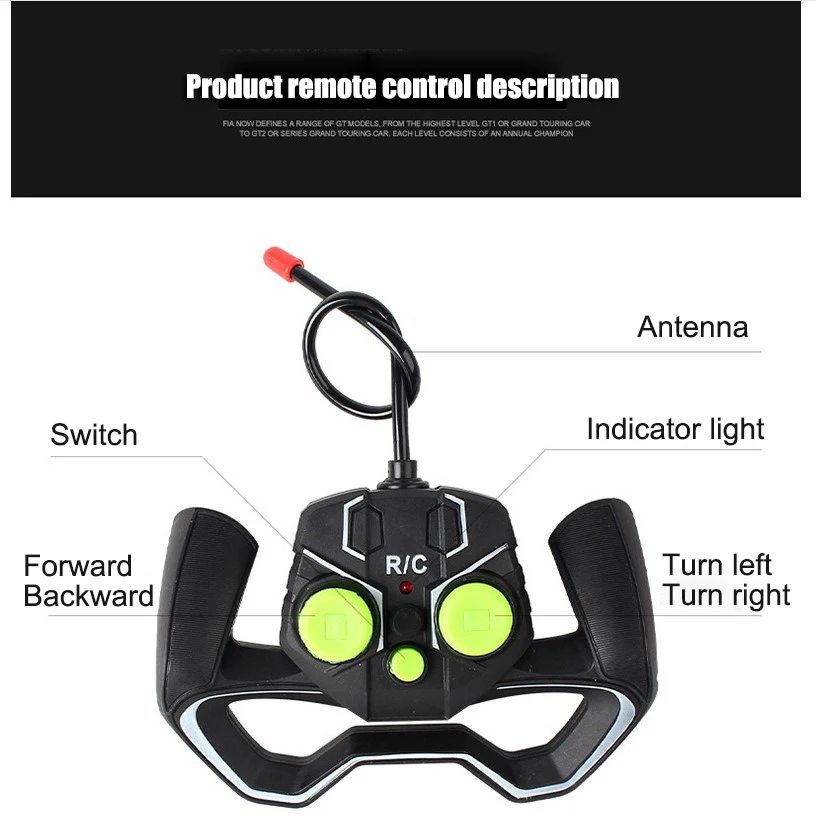 High quality large model indoor and outdoor rechargeable high speed vehicle boys with light waterproof remote control