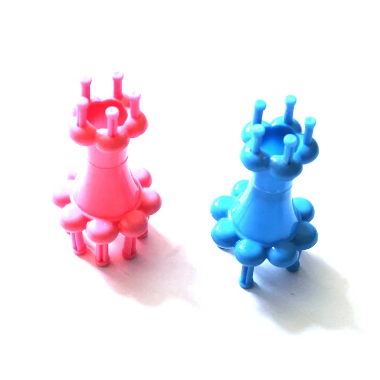 Double head spool loom  French plastic knitter DIY weaving tools for Rope Knitting