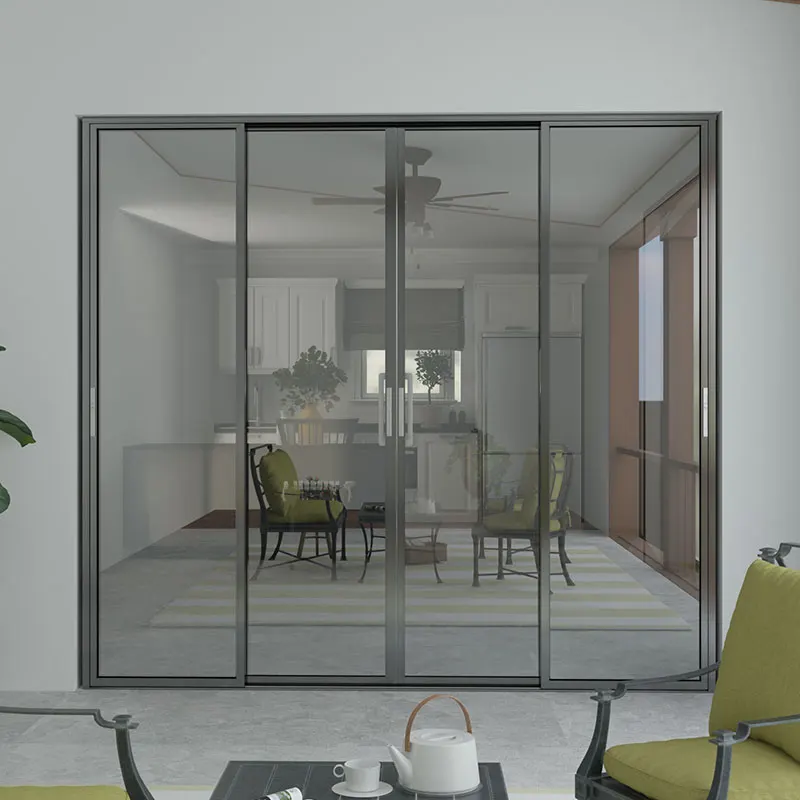 Modern sliding patio door glass sliding doors frameless aluminum sliding doors