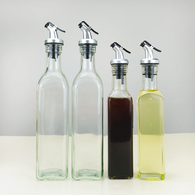 home kitchen storage 250ml 500ml Glass oil bottle vinegar olive bottle sauce cruet