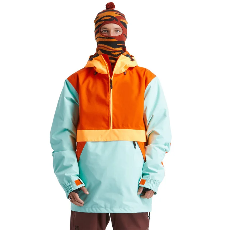 OEM Stylish snowboard ski jacket custom brand hooded breathable ski jacket waterproof coat jacket