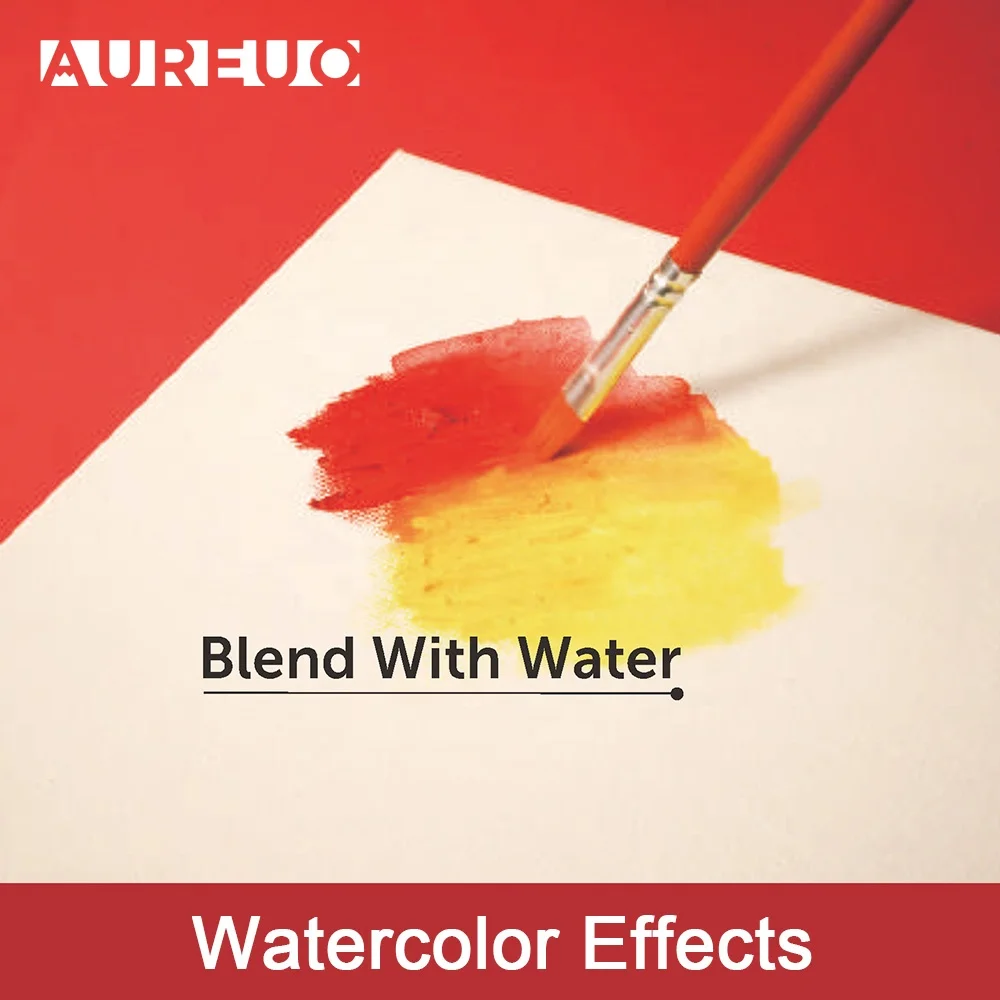 AUREUO 12 цветов 37 мл Одиночная свободная 3D Акварельная краска с эффектом масляной краски Водорастворимая масляная пастель