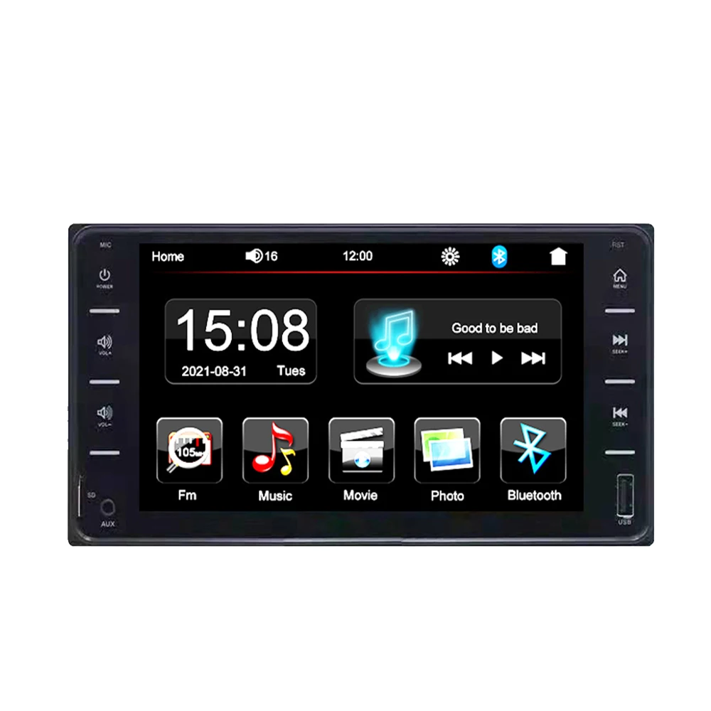 FM Audio 2 Din Car Stereo Radio SWC Rear View Camera BT 7 Inch Car Radio MP5 Player