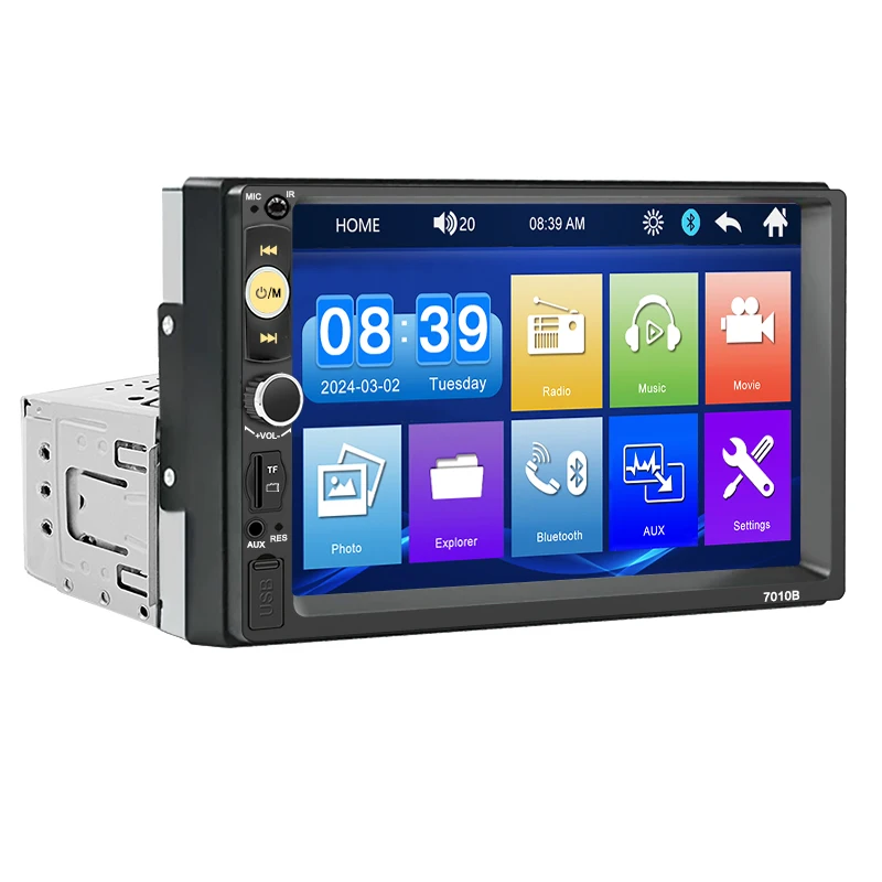 7010B single din 7' Full Touch Screen car dvd player car radio stereo audio car multimedia video player