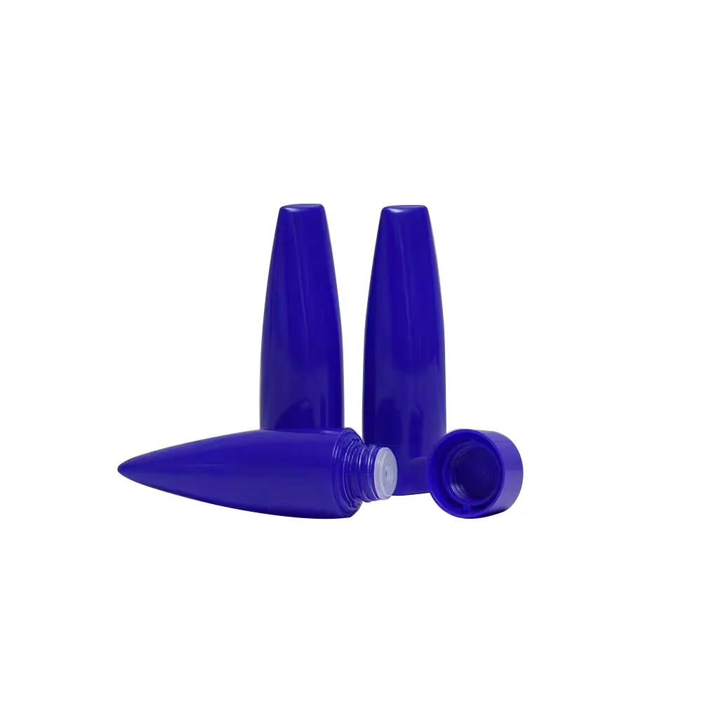 Plastic Care Cream Container red frosted empty facial cleanser soft tube