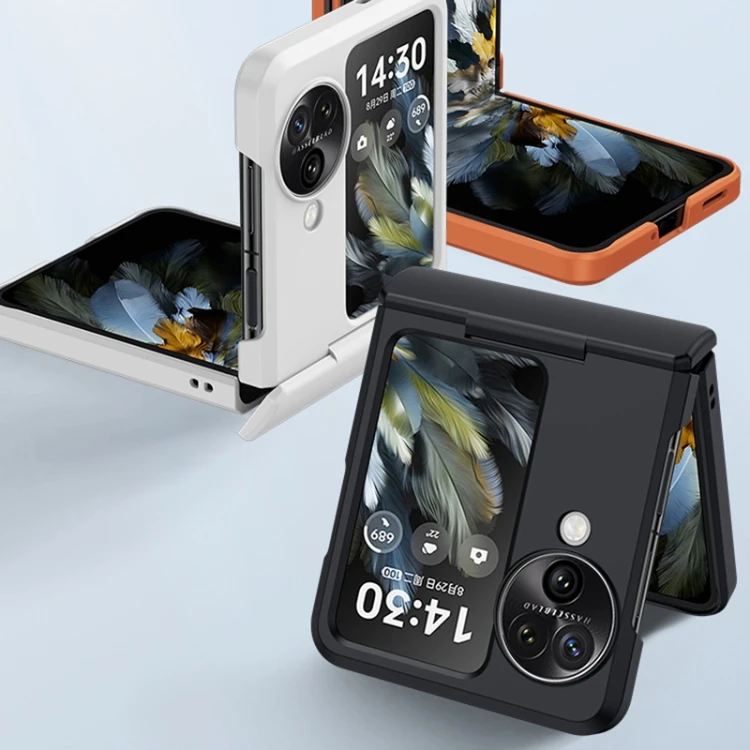 For OPPO Find N3 Flip Case, PC Skin Feel Integrated Foldable Mid Shaft Shockproof Protective Case Mobile Phone Case