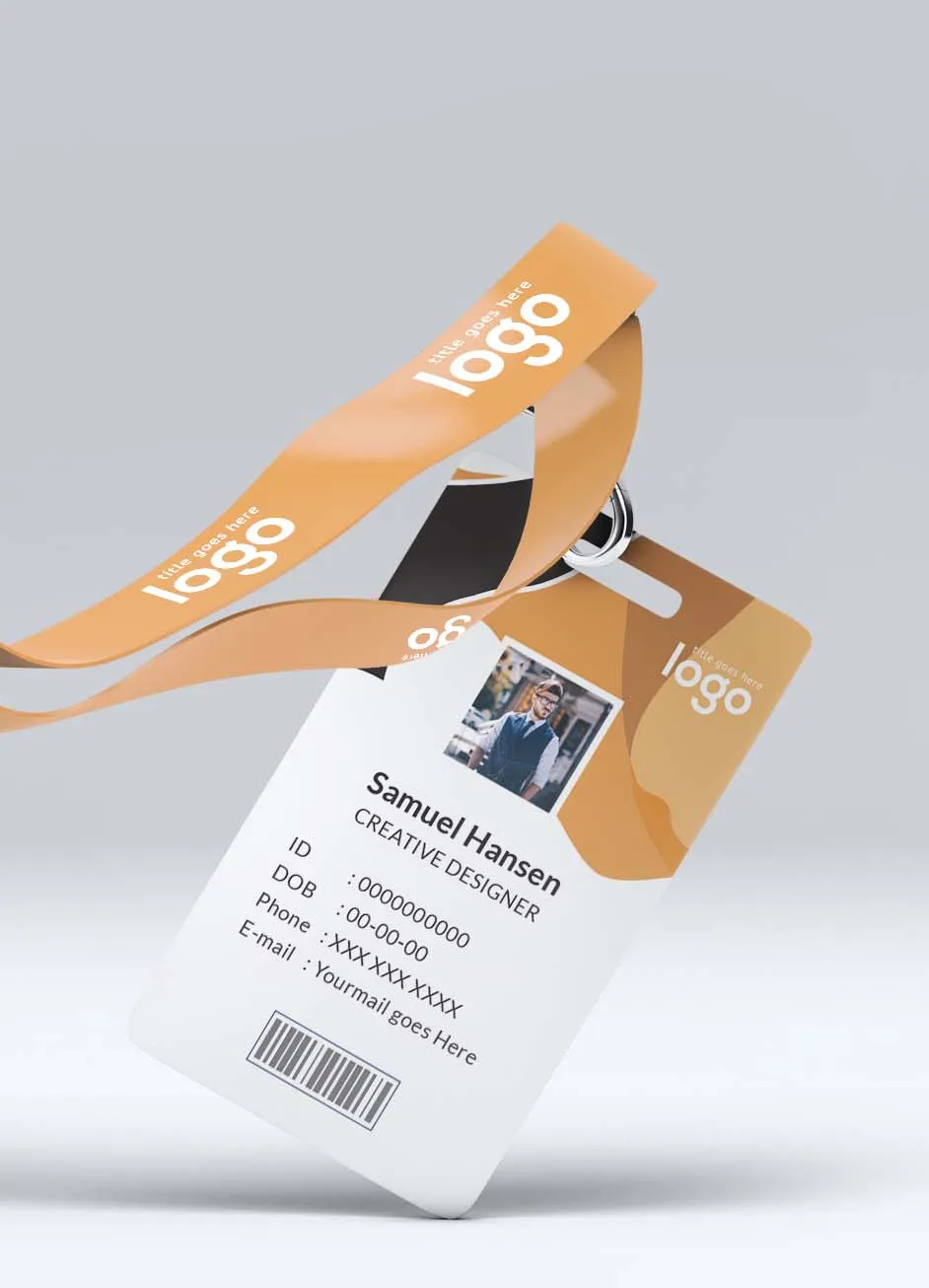 5PCS Work card PVC card printing customized  Free design 0.76mm waterproof Color printing  round corners Employee ID card