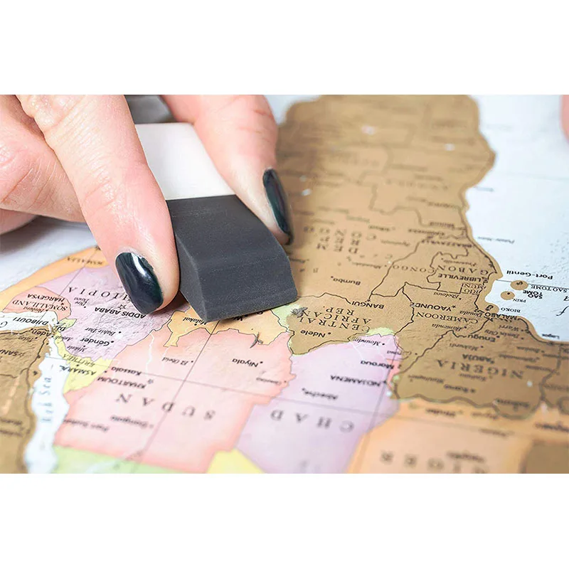 High Quality Precision 250g Coated Paper scratch world map gift