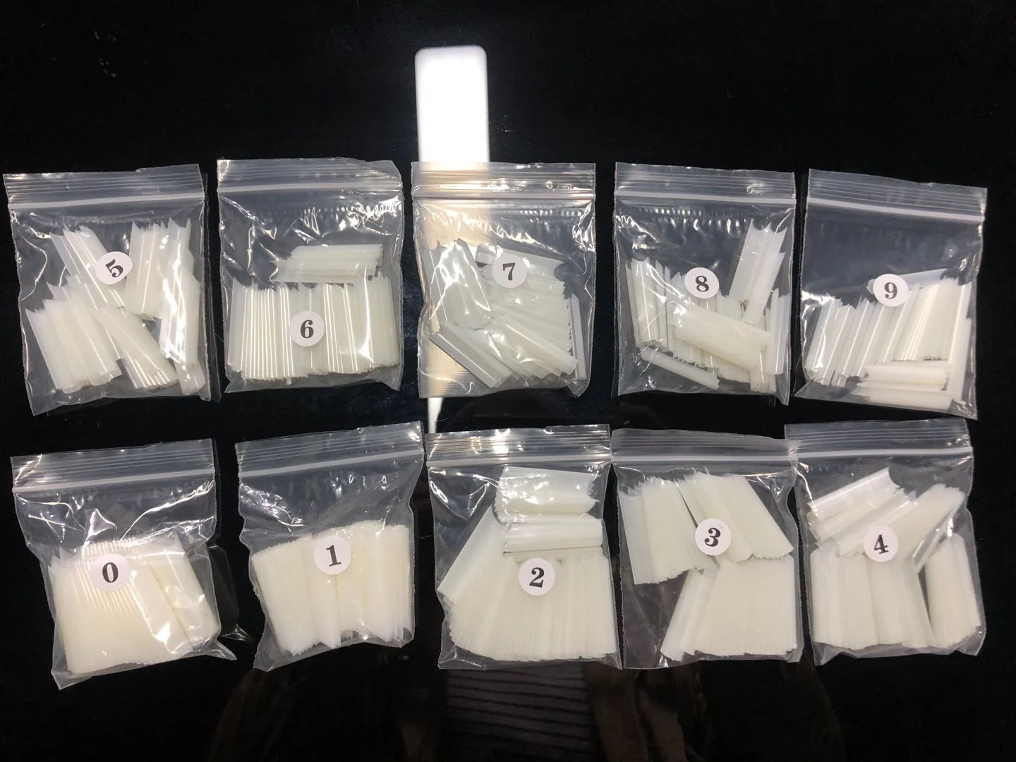 C Curve Nail Tips Clear Long Straight Square Half Cover Acrylic False Nails Tips For Wholesale Price