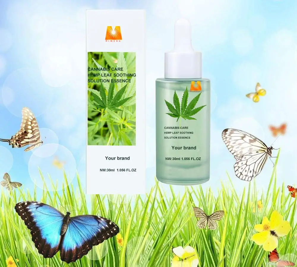Customizing safety hemp leaf soothing solution acne whitening serum natural product certification