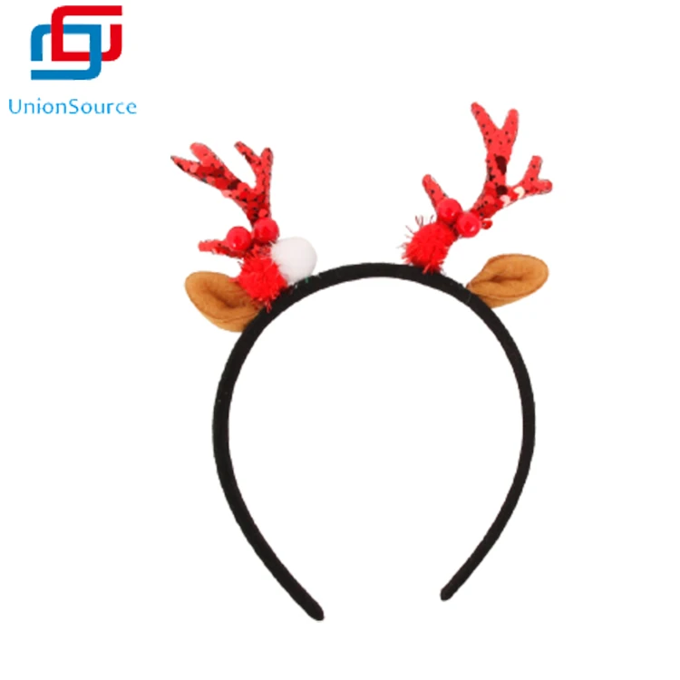 
Christmas Party Headbands Xmas Party Costume Headbands Reindeer Hair Hoop Christmas Photo Prop Booth Headbands for Christmas Par 