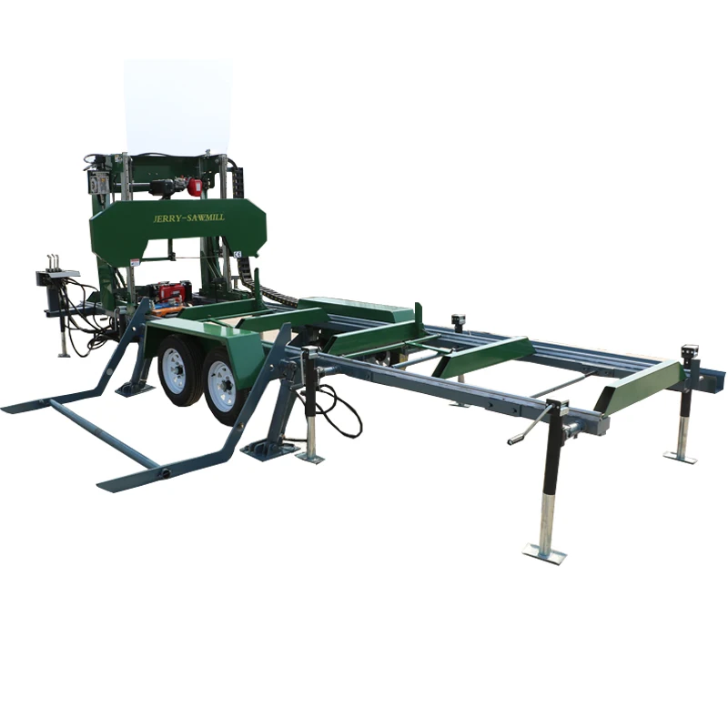 2023 JieRui mobile horizontal automatic saw mill machine hydraulic bandsaw sawmill for sale