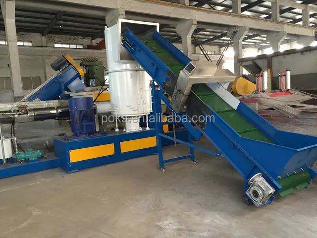 ПЭ/ПП пленочная гранулирующая линия с уплотнителем отходы пластик мягкий материал машина