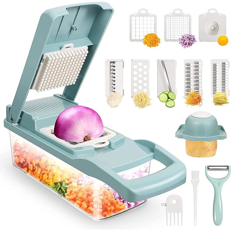 14 In 1 Hand multifunction Fruit & Vegetable Tools kitchen vegetable grater cutter slicer hand held vegetable chopper