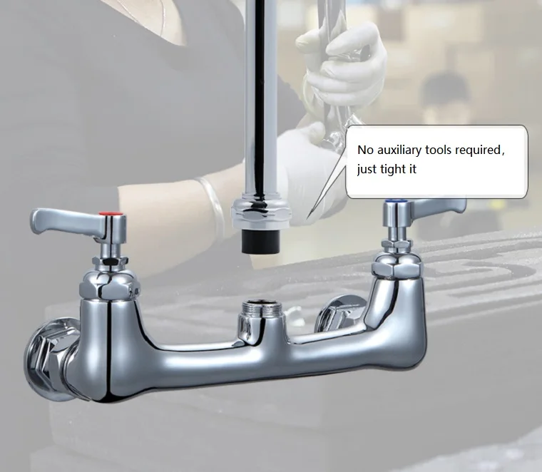 High Grade Industrial Commercial Kitchen Taps Pre Rinse pull out kitchen mixer faucet Taps With Pre Rinse Spray for dishwasher