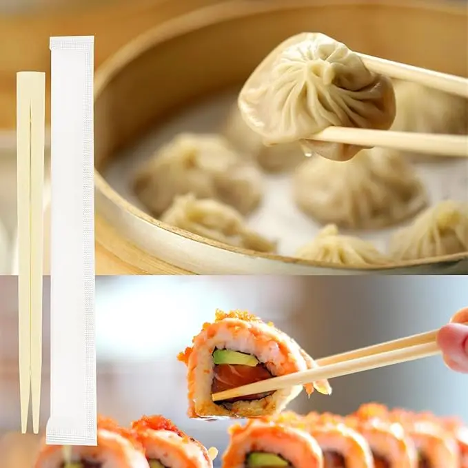 Custom printed disposable set sushi chopsticks bamboo personalized chopsticks with logo