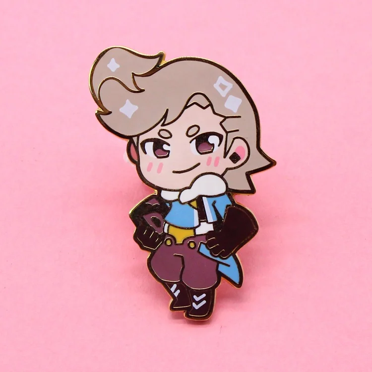Metal Pins Manufacturer Backing Card Shaped Badge Gold Plated Cartoon Anime Custom Hard Enamel Lapel Pin