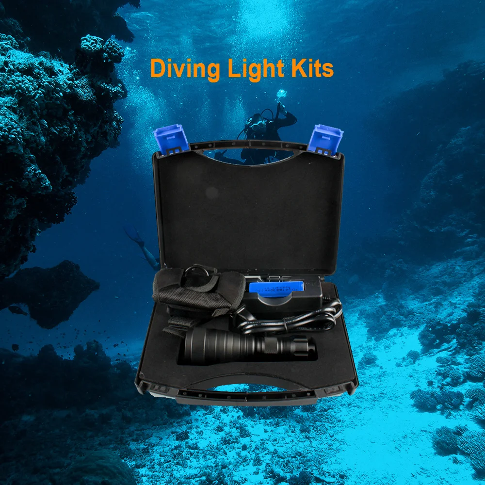 High Power Diver linterna Dive Metal Light Waterproof Underwater lamp Rechargeable led torches Led scuba diving flashlight