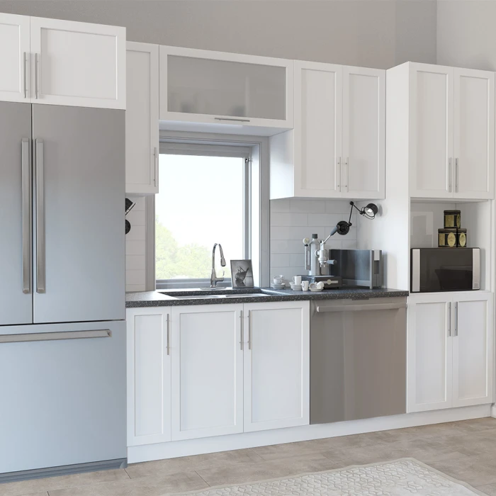 high quality golden handle Modern lacquer kitchen cabinet