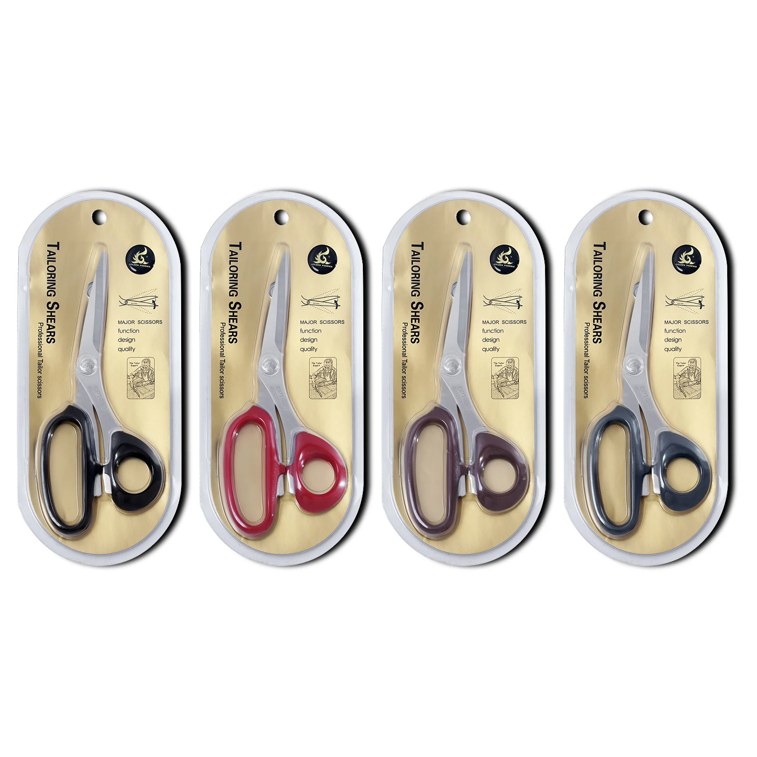 Golden Phoenix 9.5 Inch ABS Handle Stainless Steel Fabric Cloth Leather Cutting Shears Tailor Sewing Scissors GPT-809