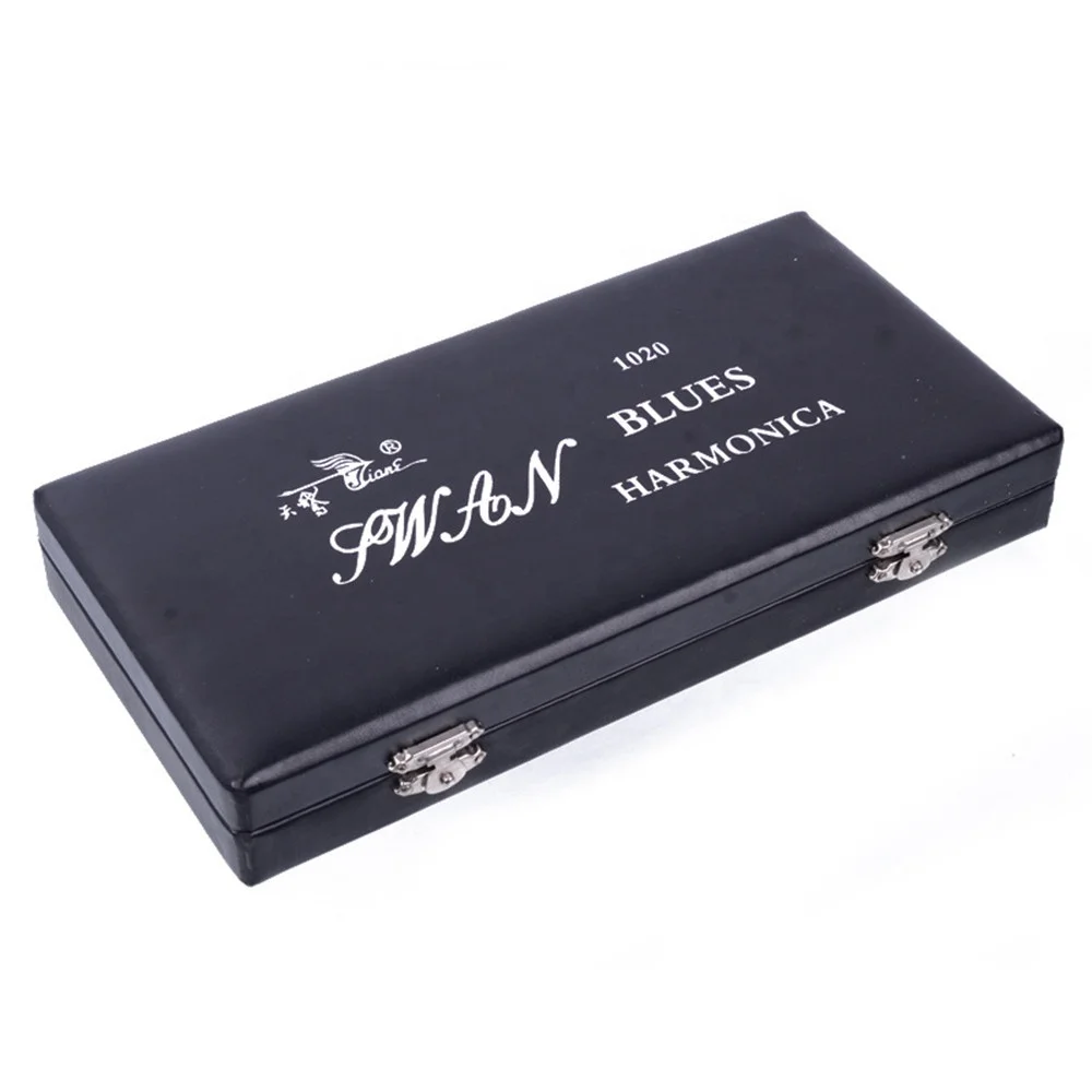 Quality Goods 10 Holes Harmonica Set Blues 7 Keys ABCDEFG Silver Harmonica